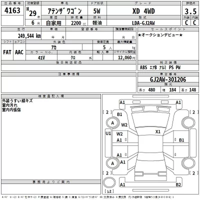 Mazda ATENZA WAGON  с аукциона в Японии