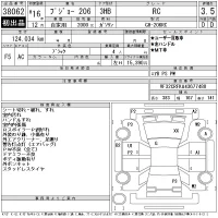 Peugeot 206 лот № 38062 оценка 3.5  с аукциона в Японии 11