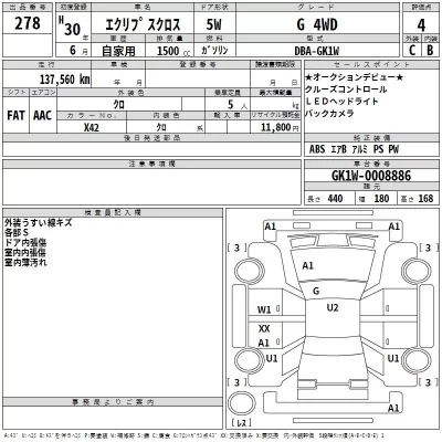 Mitsubishi ECLIPSE CROSS  с аукциона в Японии