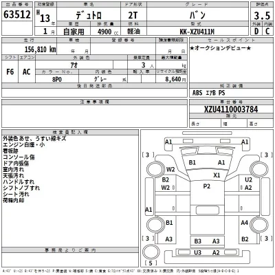 Hino DUTRO  с аукциона в Японии
