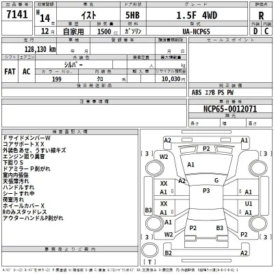 Toyota IST  с аукциона в Японии