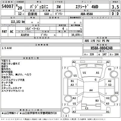Mitsubishi PAJERO MINI  с аукциона в Японии