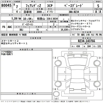 Nissan FAIRLADYZ  с аукциона в Японии