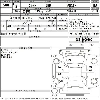 Honda FIT  с аукциона в Японии