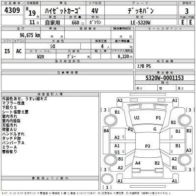Daihatsu HIJET VAN  с аукциона в Японии