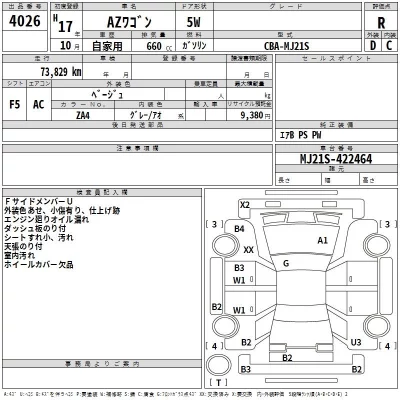 Mazda AZ WAGON  с аукциона в Японии