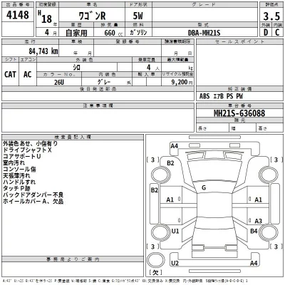 Suzuki WAGON R  с аукциона в Японии