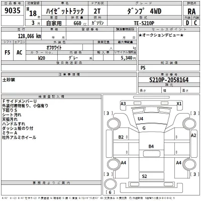 Daihatsu HIJET TRUCK  с аукциона в Японии