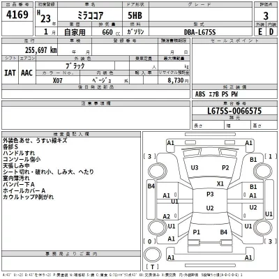 Daihatsu MIRA  с аукциона в Японии