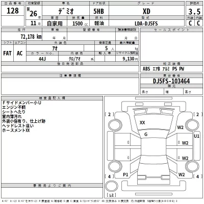 Mazda DEMIO  с аукциона в Японии