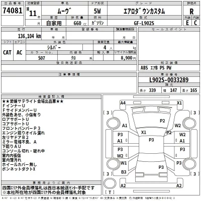 Daihatsu MOVE  с аукциона в Японии