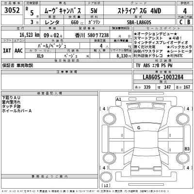 Daihatsu MOVE CANBUS  с аукциона в Японии