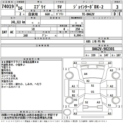Suzuki EVERY  с аукциона в Японии