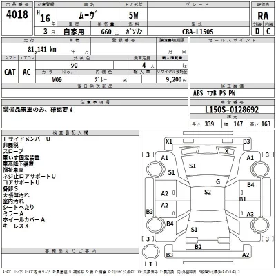 Daihatsu MOVE  с аукциона в Японии