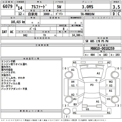 Toyota ALPHARD  с аукциона в Японии
