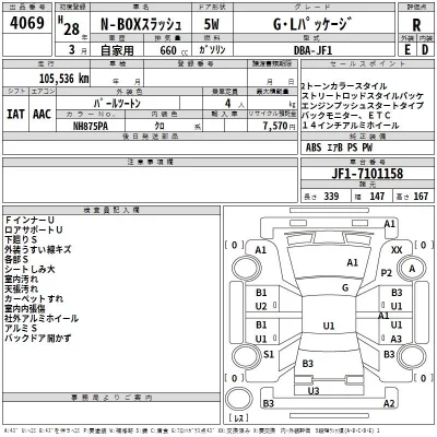 Honda N BOX SLASH  с аукциона в Японии