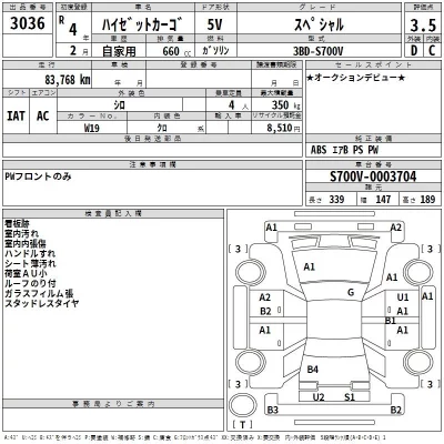 Daihatsu HIJET VAN  с аукциона в Японии