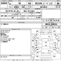 Lexus HS лот № 10004 оценка RA  с аукциона в Японии 2