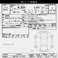 Honda N BOX лот № 3091 оценка S  с аукциона в Японии 8