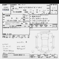 Toyota KLUGER лот № 10068 оценка 3.5  с аукциона в Японии 9