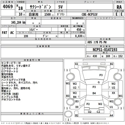Toyota SUCCEED  с аукциона в Японии