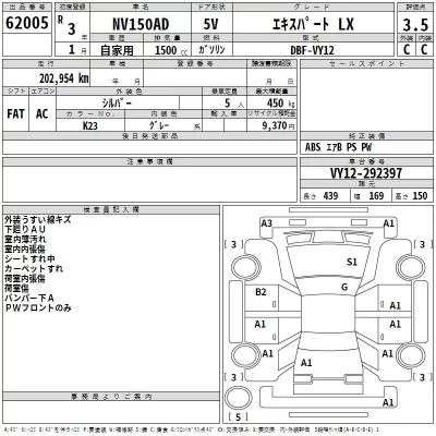 Nissan AD  с аукциона в Японии