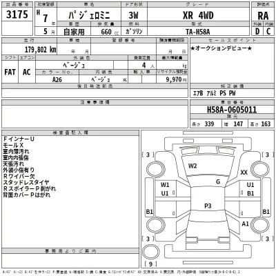Mitsubishi PAJERO MINI  с аукциона в Японии
