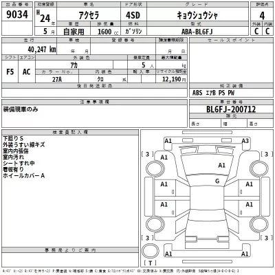 Mazda AXELA  с аукциона в Японии