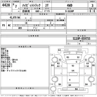 Daihatsu HIJET TRUCK лот № 4428 оценка 3  с аукциона в Японии 2