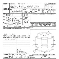Daihatsu Cast лот № 3074 оценка 3.5  с аукциона в Японии 9