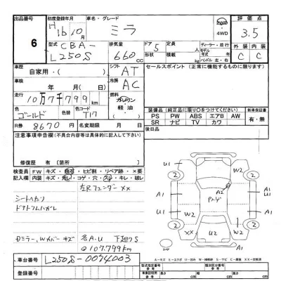 Daihatsu MIRA  с аукциона в Японии
