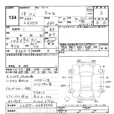 Daihatsu Esse  с аукциона в Японии