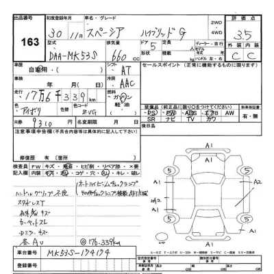 Suzuki SPACIA  с аукциона в Японии