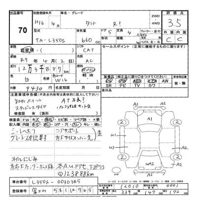 Daihatsu TANTO  с аукциона в Японии