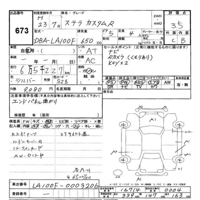 Subaru STELLA  с аукциона в Японии