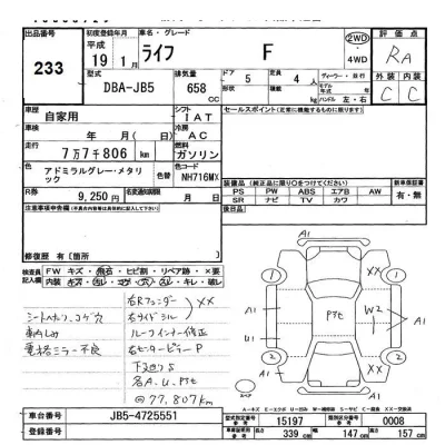 Honda LIFE  с аукциона в Японии