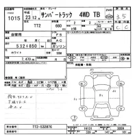 Subaru SAMBAR лот № 1015 оценка 3.5  с аукциона в Японии 11