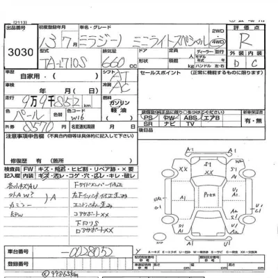 Daihatsu MIRA  с аукциона в Японии