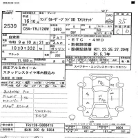 Toyota LAND CRUISER PRADO лот № 2539 оценка 3.5  с аукциона в Японии 3