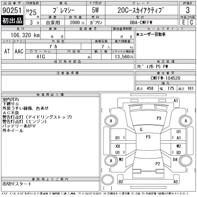 Mazda PREMACY  с аукциона в Японии