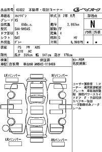 Mazda FLAIR WAGON лот № 45022 оценка N  с аукциона в Японии 5