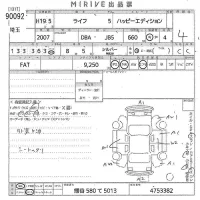 Honda LIFE лот № 90092 оценка 4  с аукциона в Японии 5