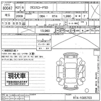 Honda CROSSROAD лот № 80047 оценка X  с аукциона в Японии 10