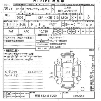 Toyota COROLLA FIELDER лот № 70179 оценка 3  с аукциона в Японии 10