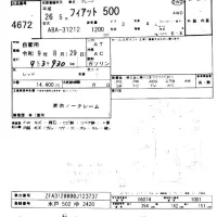 Fiat 500 лот № 4672 оценка 3.5  с аукциона в Японии 6