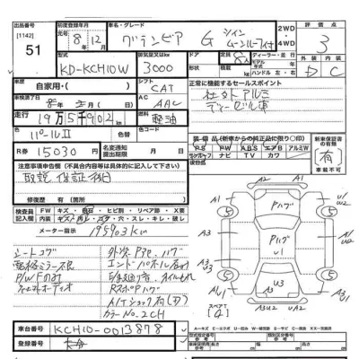Toyota GRANVIA  с аукциона в Японии