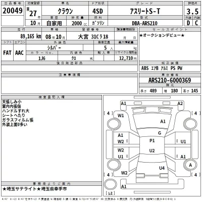 Toyota CROWN  с аукциона в Японии