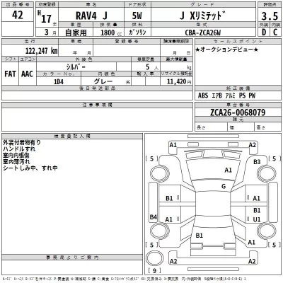 Toyota RAV4  с аукциона в Японии