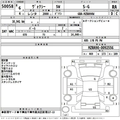 Toyota VOXY  с аукциона в Японии