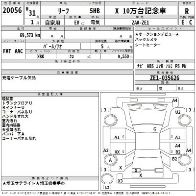 Nissan LEAF  с аукциона в Японии